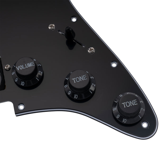 Musiclily Basic Pre-wired Loaded ST-HSS Pickguard with Ceramic Pickups for Strat Style Electric Guitar