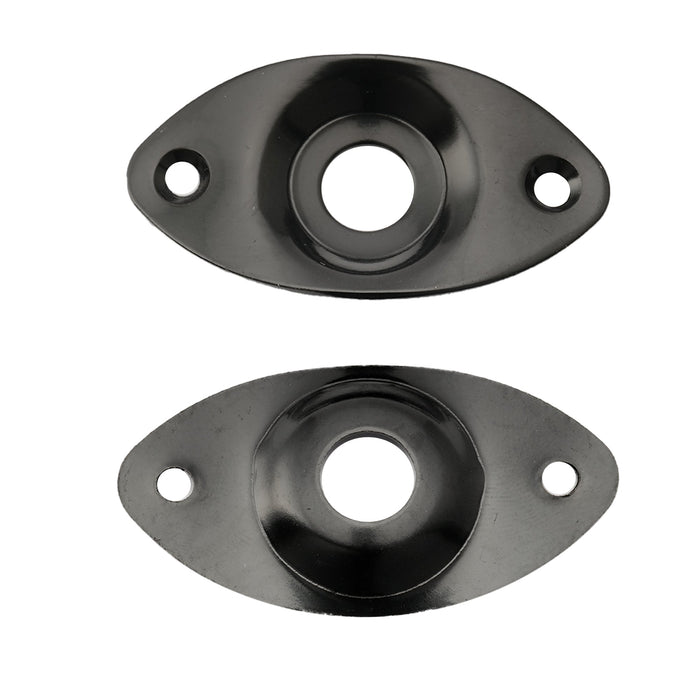 Plaques jack ovales de sortie pour guitare basse Musiclily Basic Steel, lot de 2