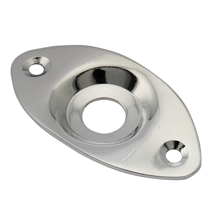 Plaques jack ovales de sortie pour guitare basse Musiclily Basic Steel, lot de 2