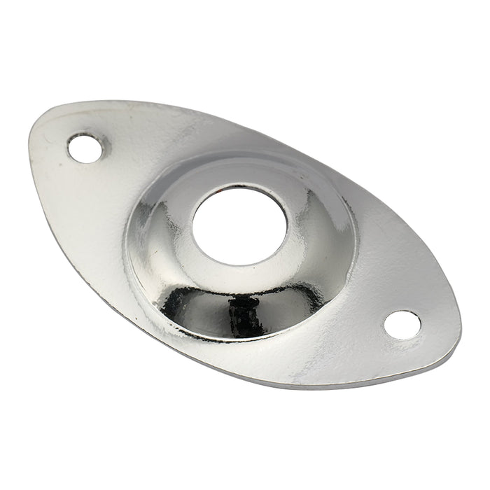 Plaques jack ovales de sortie pour guitare basse Musiclily Basic Steel, lot de 2