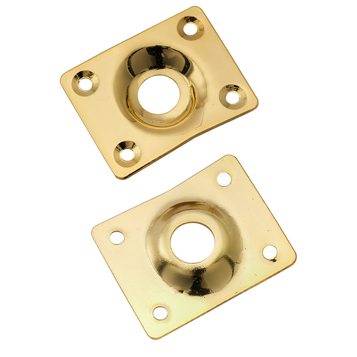 Plaque jack rectangulaire en acier Musiclily Basic pour guitare électrique ou basse, lot de 2