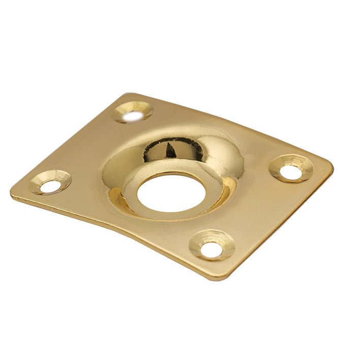 Plaque jack rectangulaire en acier Musiclily Basic pour guitare électrique ou basse, lot de 2