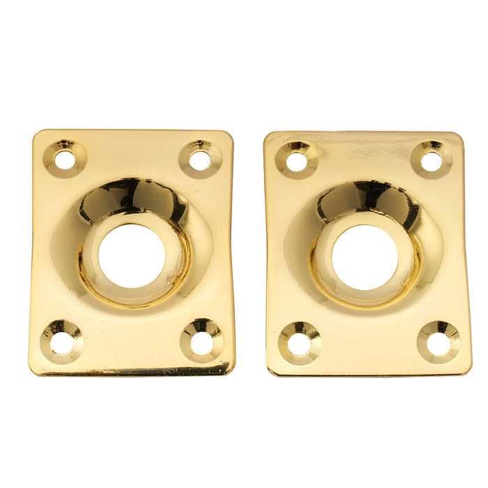 musiclily basic steel rectangle guitar jack plate for electric guitar or bass m772 2p, 2 pcs