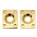 musiclily basic steel rectangle guitar jack plate for electric guitar or bass m772 2p, 2 pcs