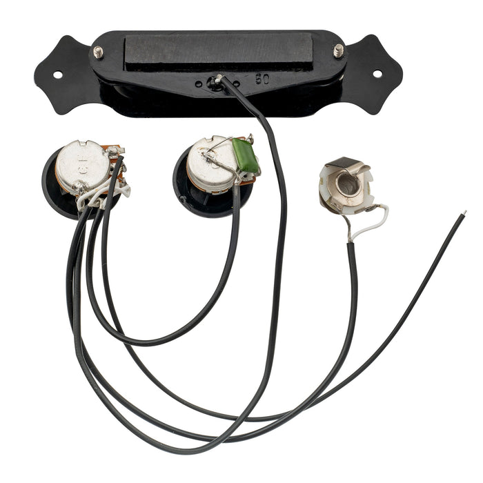 musiclily basic pre wired sound hole single coil pickup wiring harness for 4 string cigar box guitar mx0016 details