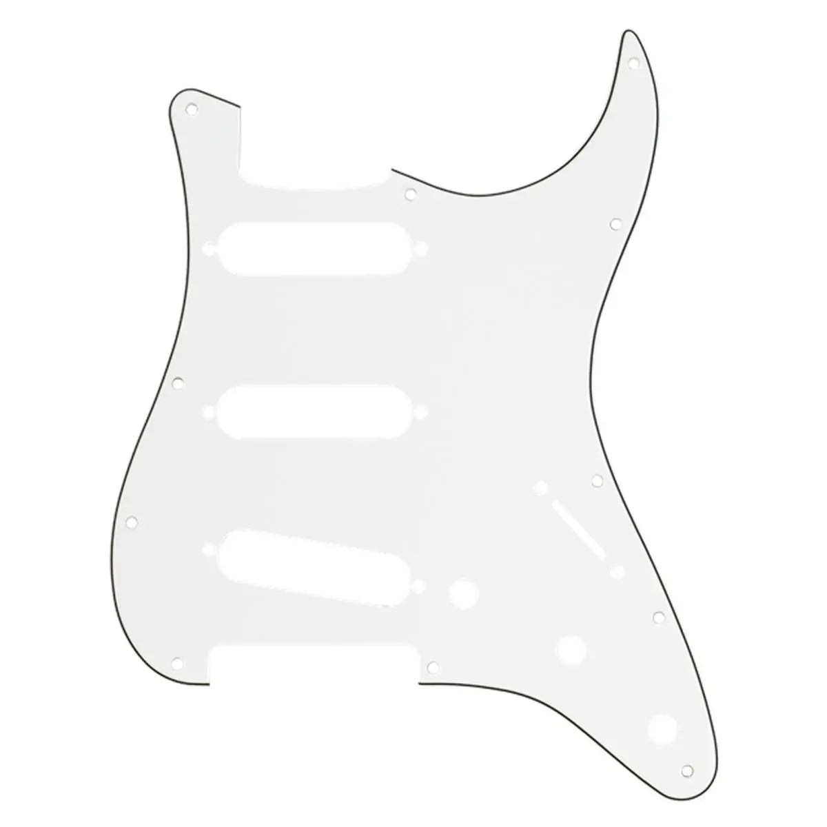 Musiclily Pro SSS 11-Hole Strat Guitar Pickguard for Fender USA/Mexican Made Standard Strat Modern Style, 1/3/4 Ply