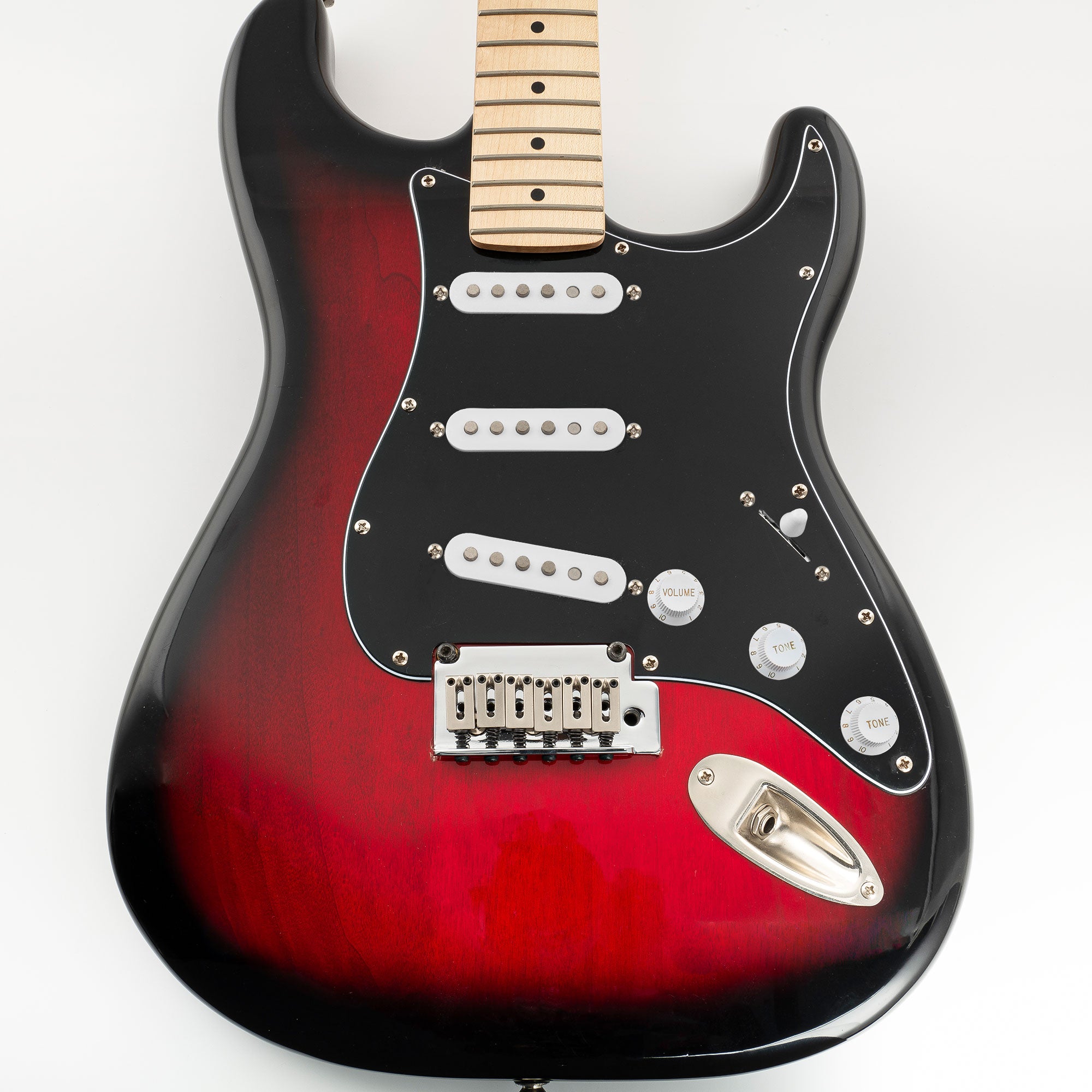 Application of musiclily pro sss 11 hole strat guitar pickguard for fender usa mexican made standard strat modern style 1 3 4 ply mx0111