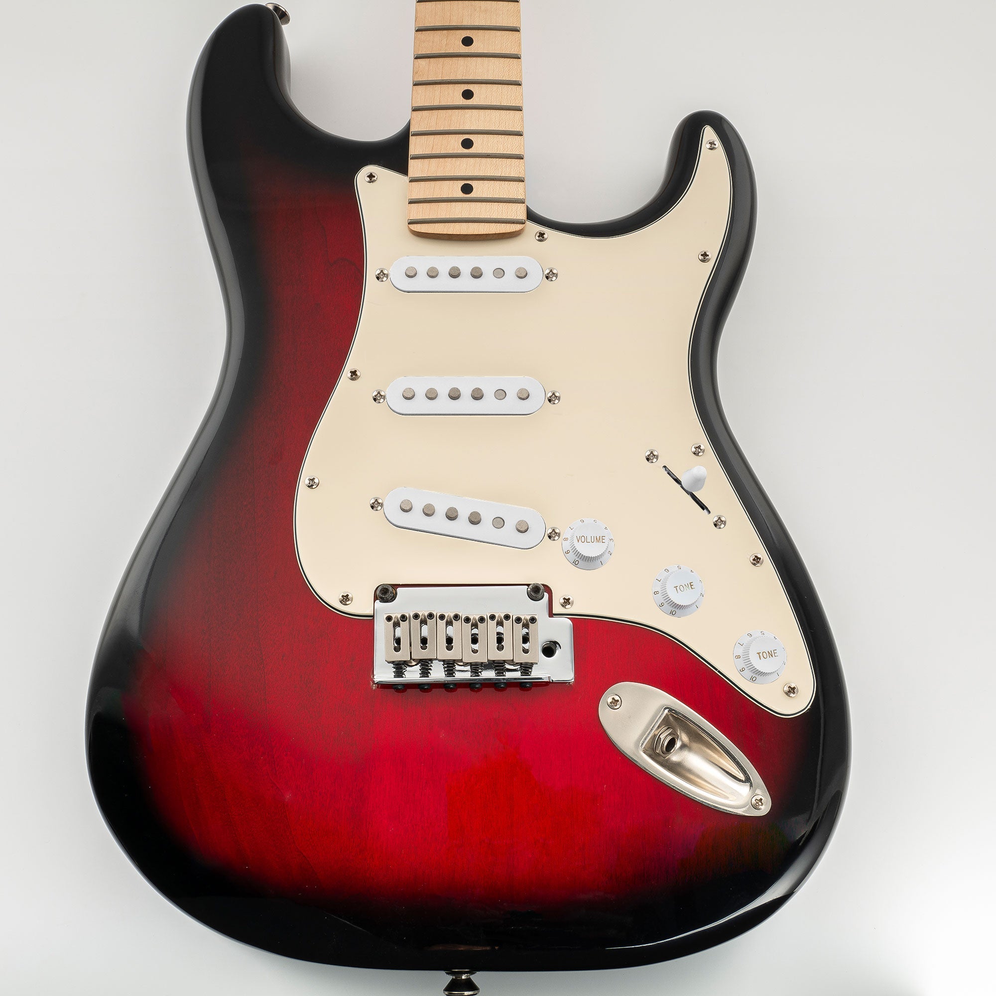 Musiclily Pro SSS 11-Hole Strat Guitar Pickguard and BackPlate Set for Fender USA/Mexican Standard Strat Modern Style, 1/3/4Ply
