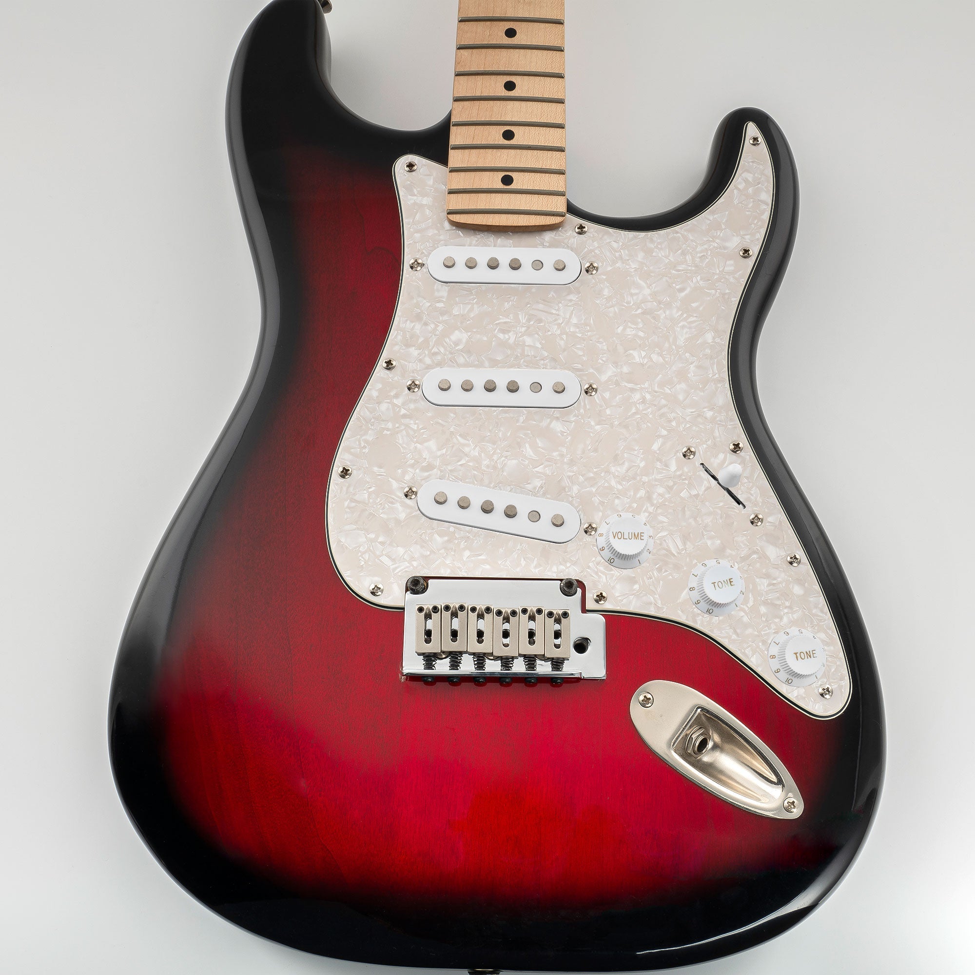 Musiclily Pro SSS 11-Hole Strat Guitar Pickguard and BackPlate Set for Fender USA/Mexican Standard Strat Modern Style, 1/3/4Ply