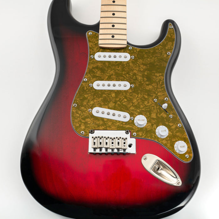 Musiclily Pro SSS 11-Hole Strat Guitar Pickguard for Fender USA/Mexican Made Standard Strat Modern Style, 1/3/4 Ply