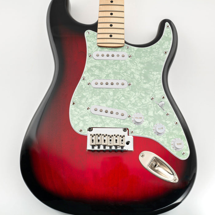 Musiclily Pro SSS 11-Hole Strat Guitar Pickguard for Fender USA/Mexican Made Standard Strat Modern Style, 1/3/4 Ply