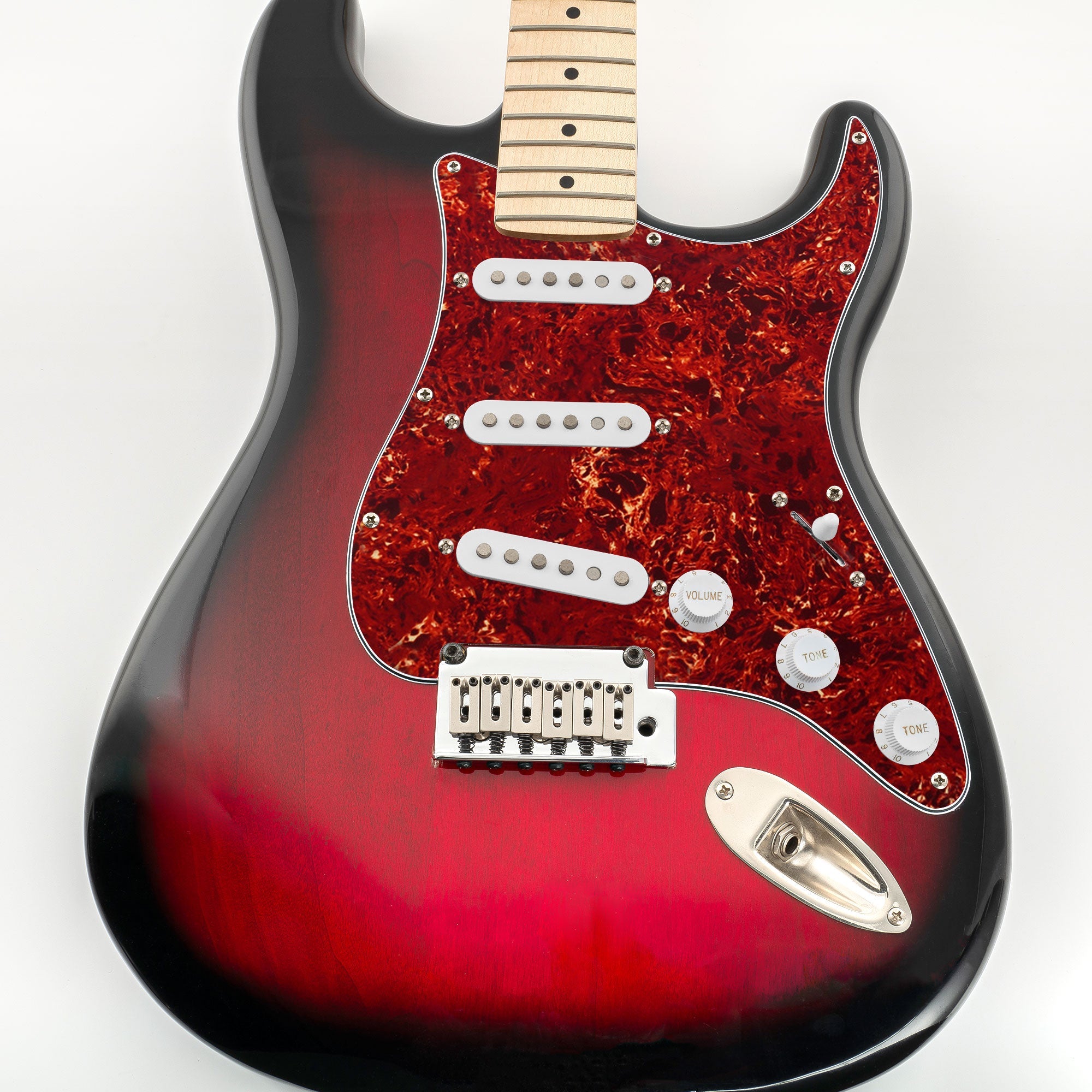 Musiclily Pro SSS 11-Hole Strat Guitar Pickguard for Fender USA/Mexican Made Standard Strat Modern Style, 1/3/4 Ply