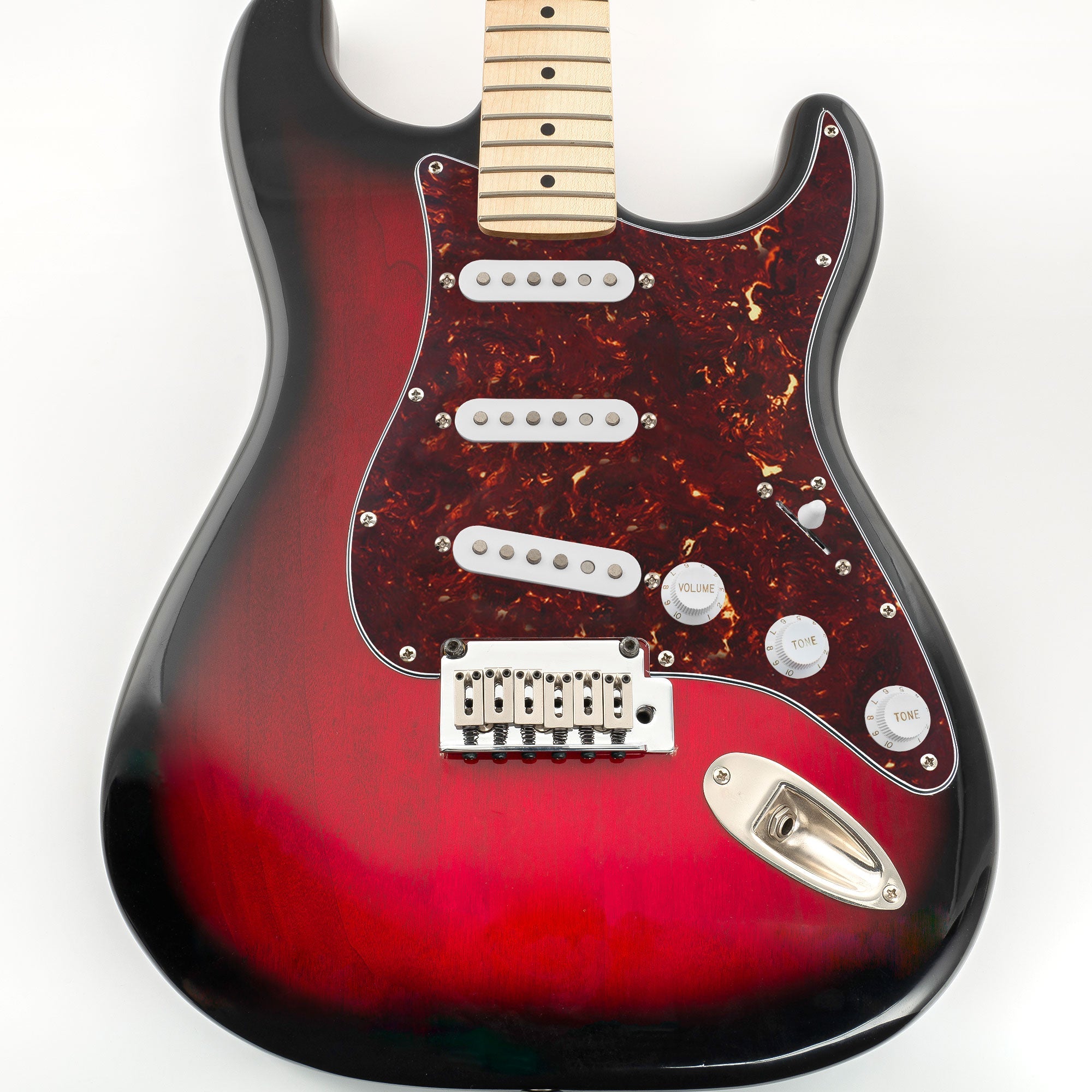 Musiclily Pro SSS 11-Hole Strat Guitar Pickguard for Fender USA/Mexican Made Standard Strat Modern Style, 1/3/4 Ply