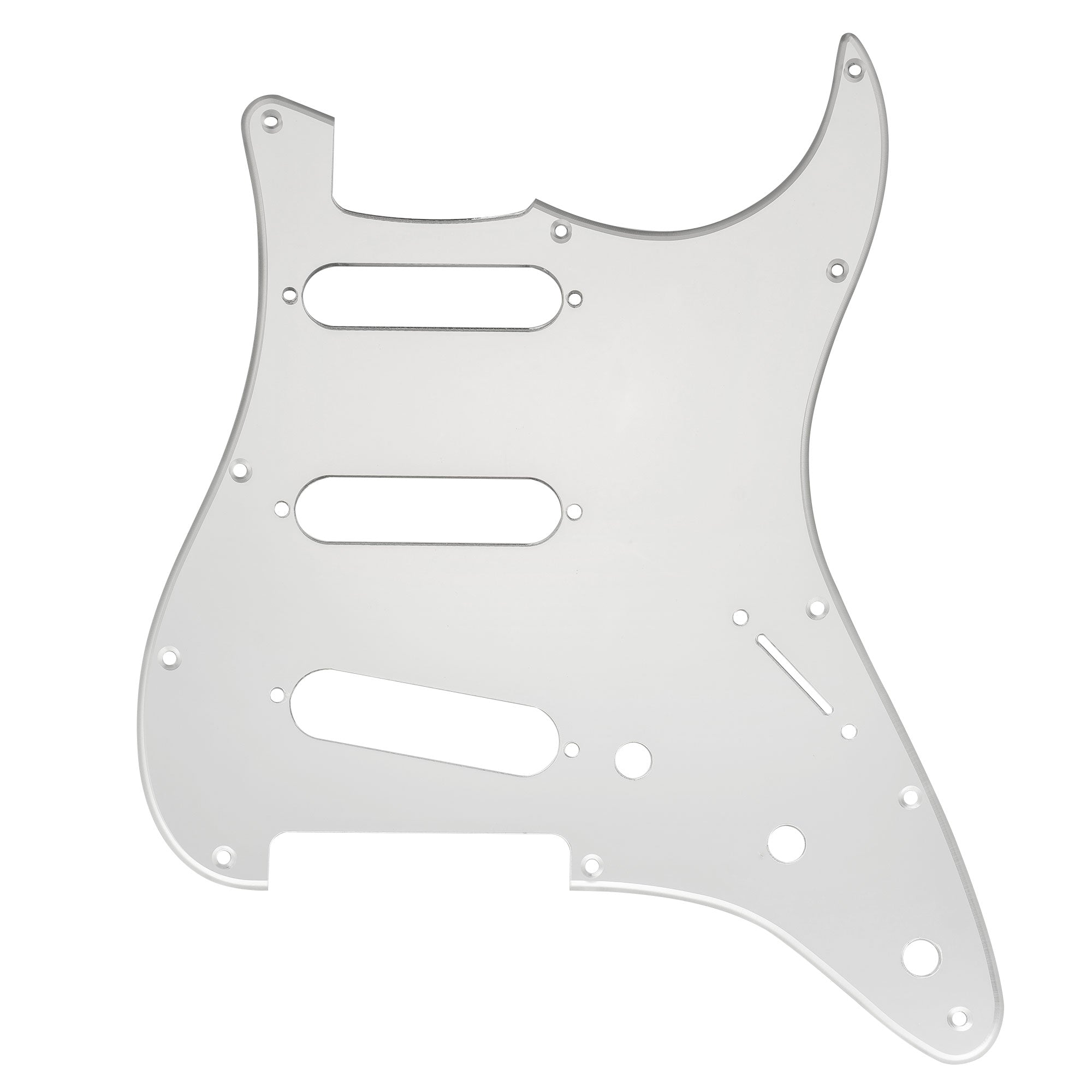 Musiclily Pro SSS 11-Hole Strat Guitar Pickguard for Fender USA/Mexican Made Standard Strat Modern Style, 1/3/4 Ply