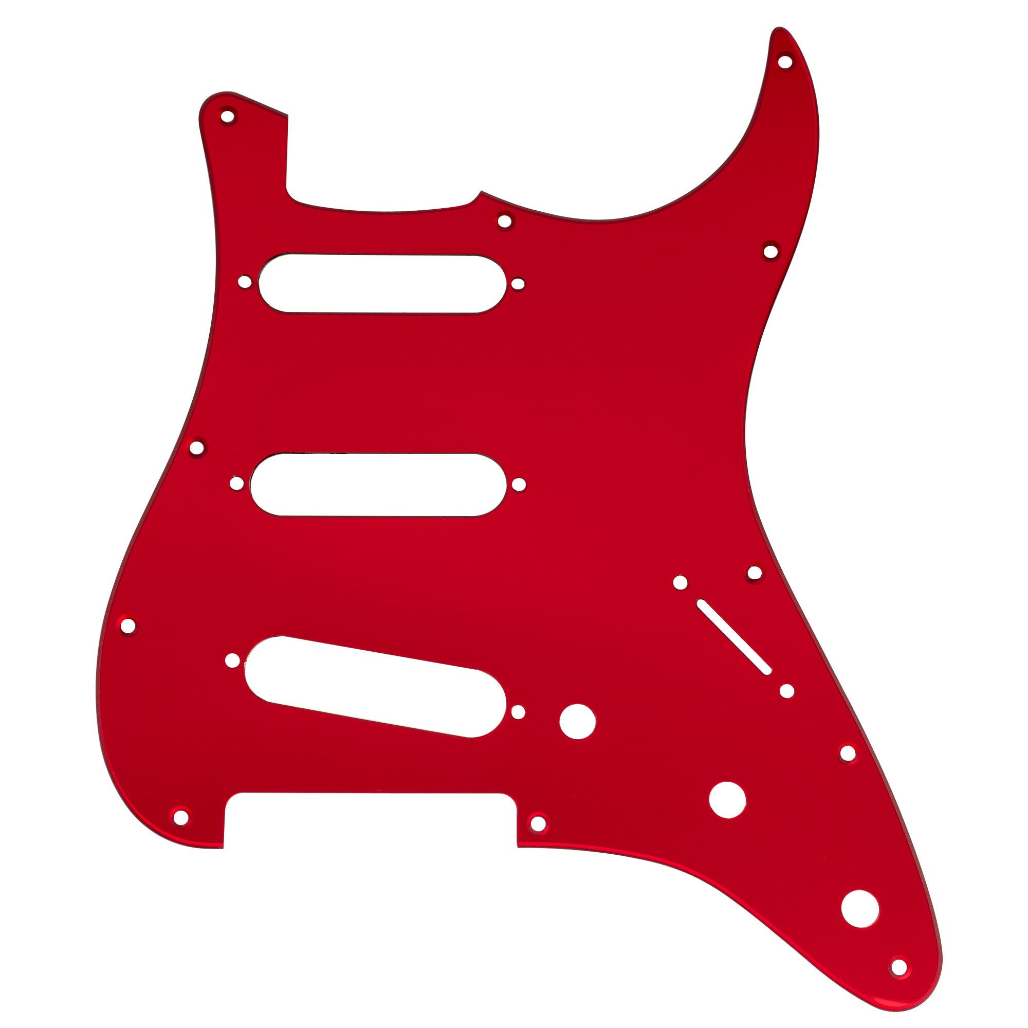 Musiclily Pro SSS 11-Hole Strat Guitar Pickguard for Fender USA/Mexican Made Standard Strat Modern Style, 1/3/4 Ply