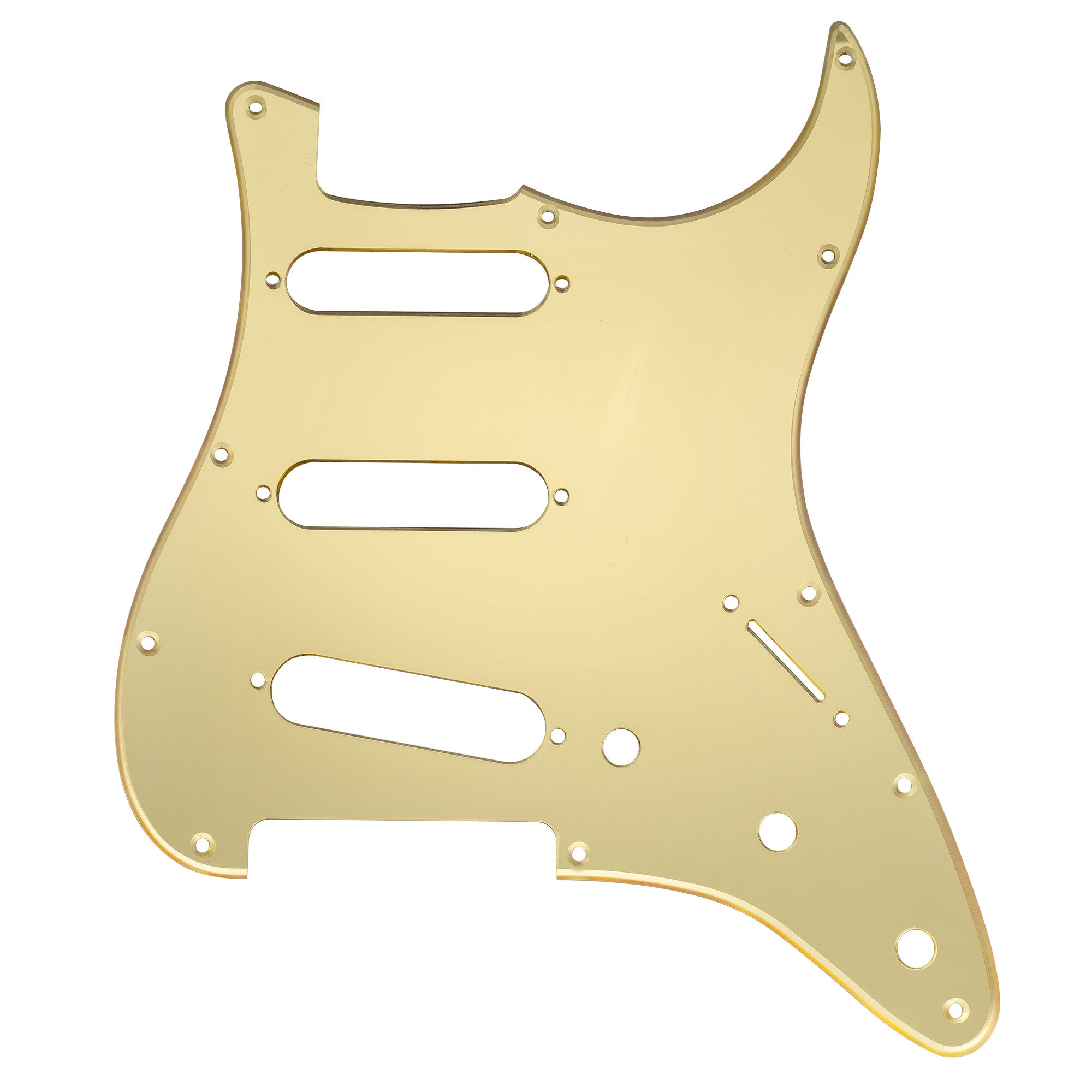 Musiclily Pro SSS 11-Hole Strat Guitar Pickguard for Fender USA/Mexican Made Standard Strat Modern Style, 1/3/4 Ply