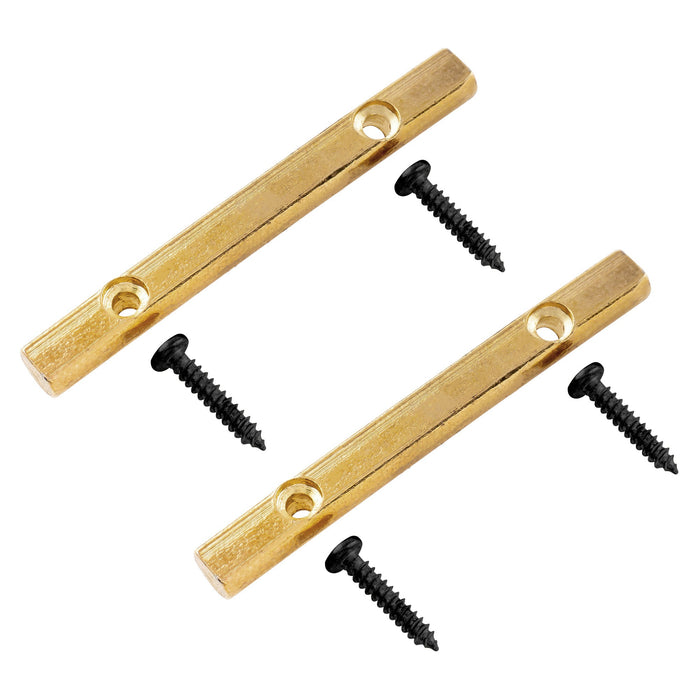 Musiclily ベーシック スチールギター弦固定バー フロイドローズトレモロシステム用 エレキギター向け、2本セット