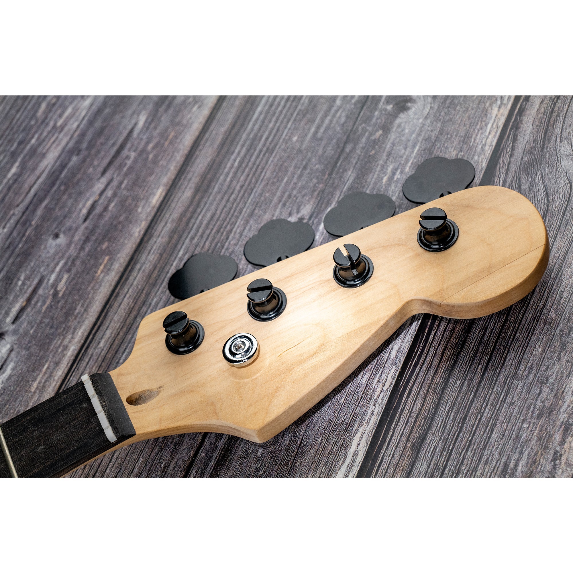 4-in-line Open Gear Bass Tuners Machine Heads Set Tuning Pegs Keys