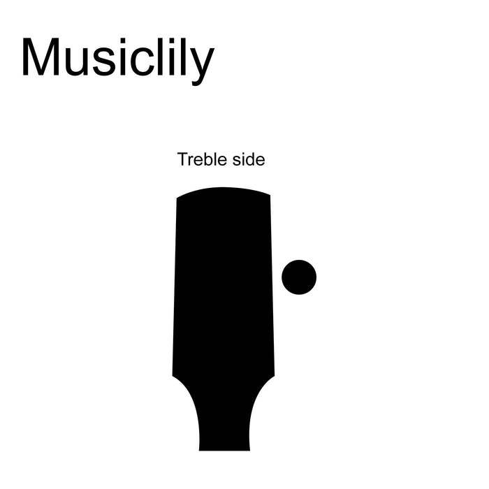 Musiclily Basic Singolo Rapporto 24:1 Testata Macchina a Ingranaggi Aperti Lato Treble con Pulsante a Quadrifoglio per Basso Elettrico Stile Ibanez