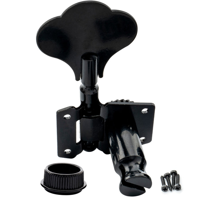 Musiclily Basic Singolo Rapporto 24:1 Testata Macchina a Ingranaggi Aperti Lato Treble con Pulsante a Quadrifoglio per Basso Elettrico Stile Ibanez