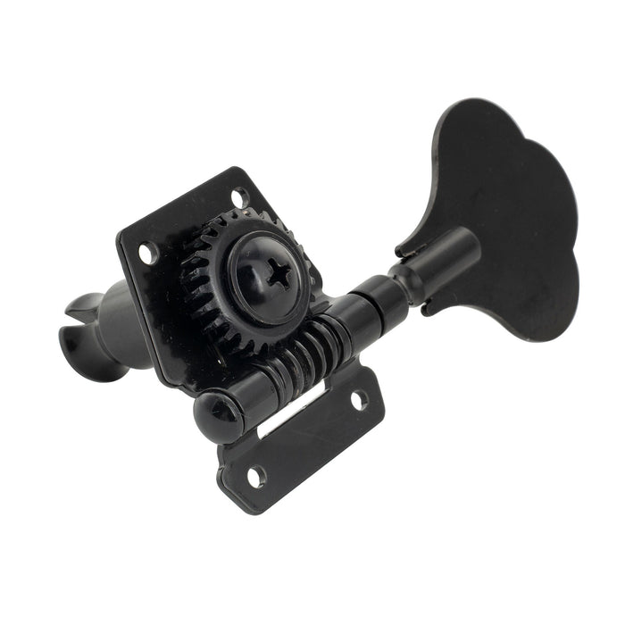 Musiclily Basic Singolo Rapporto 24:1 Testata Macchina a Ingranaggi Aperti Lato Treble con Pulsante a Quadrifoglio per Basso Elettrico Stile Ibanez