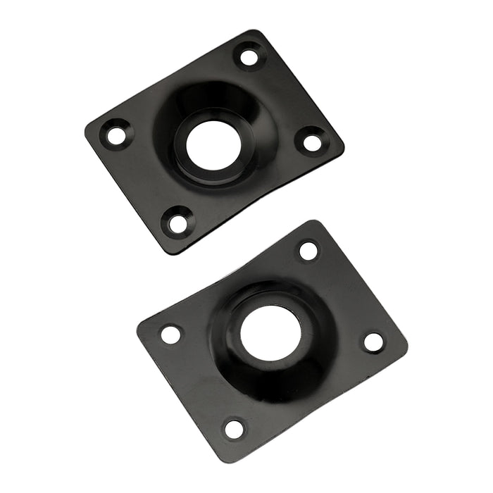 Plaque jack rectangulaire en acier Musiclily Basic pour guitare électrique ou basse, lot de 2