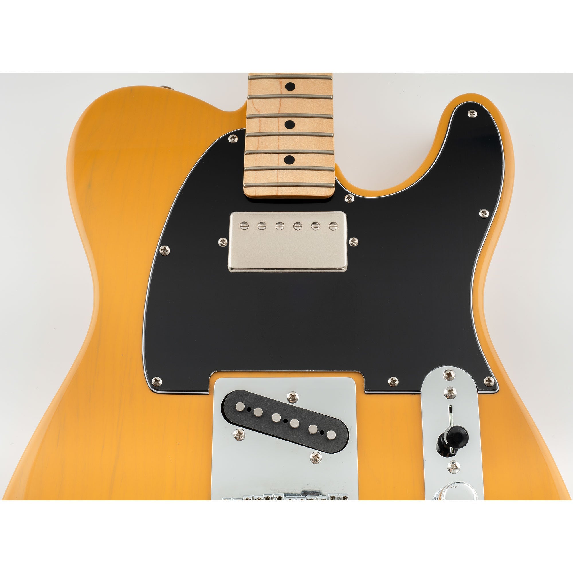 Application of musiclily pro 8 hole guitar tele pickguard humbucker hh for usa mexican made fender standard telecaster modern style 1 3 4 ply mx0265p