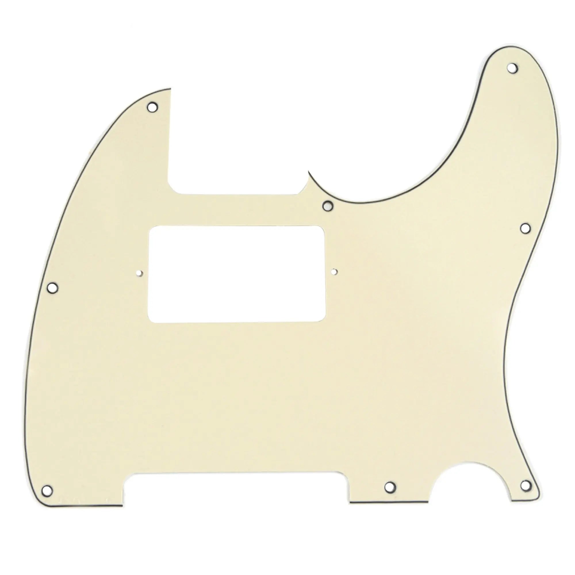 musiclily pro 8 hole guitar tele pickguard humbucker hh for usa mexican made fender standard telecaster modern style 1 3 4 ply mx0265p