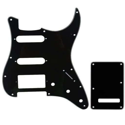 musiclily pro ssh 11 hole strat guitar pickguard and backplate set for fender usa mexican standard stratocaster modern style 1 3 4ply mx0310mx0021p