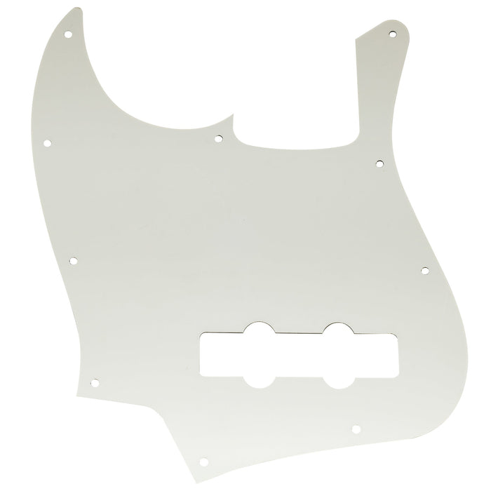 Musiclily Pro 10穴 JBジャズベース用ピックガード USA/メキシコスタンダードFender Jazz Bassエレキベース用 3プライ ホワイト