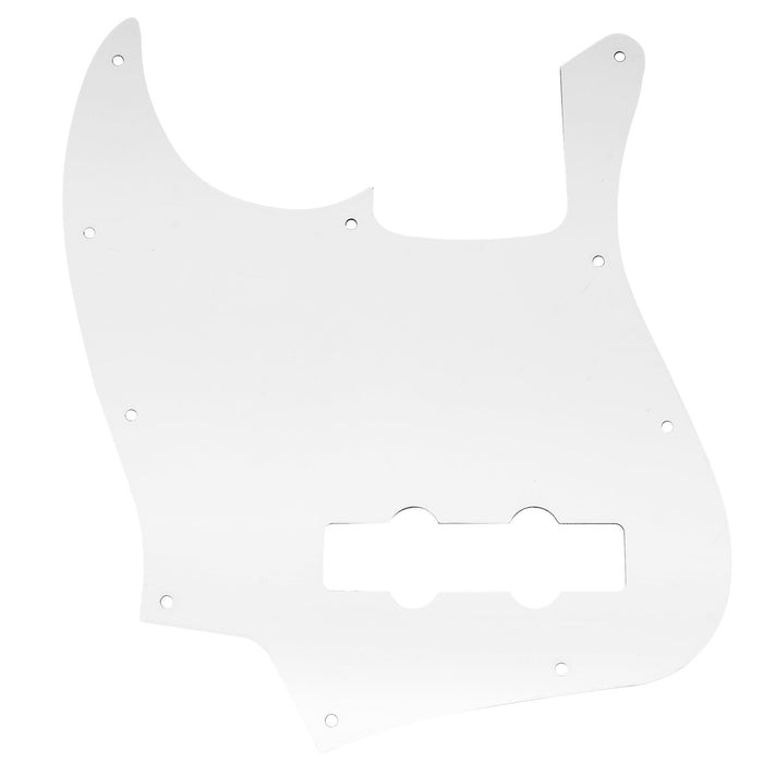 Musiclily Pro 10穴 JBジャズベース用ピックガード USA/メキシコスタンダードFender Jazz Bassエレキベース用 3プライ ホワイト