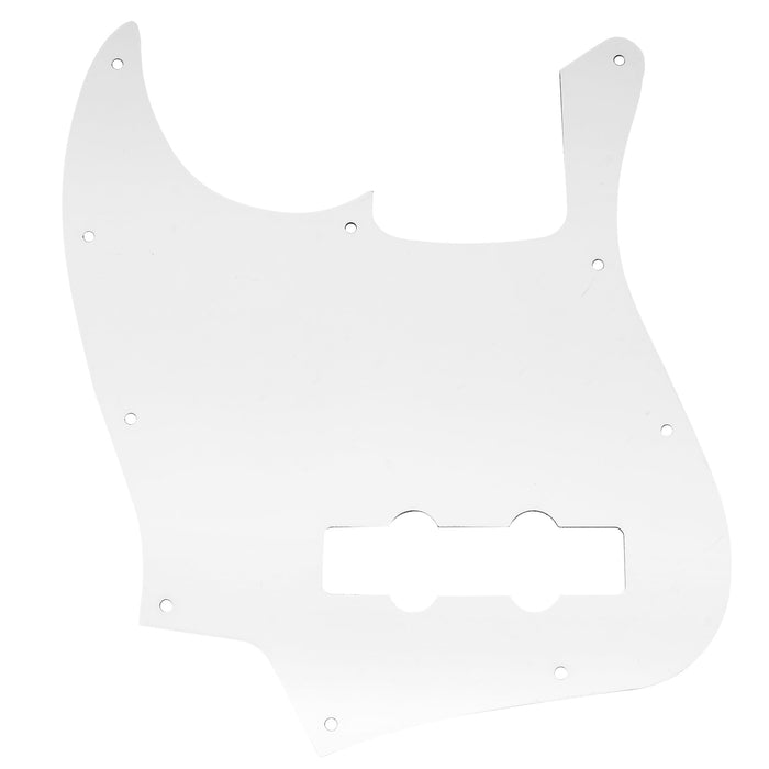 Musiclily Pro 10穴 JBジャズベース用ピックガード USA/メキシコスタンダードFender Jazz Bassエレキベース用 3プライ ホワイト