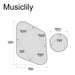 Dimensions of musiclily pro lp backplate and switch cover set compatible with usa lp style 1 3 4 ply mx0472p
