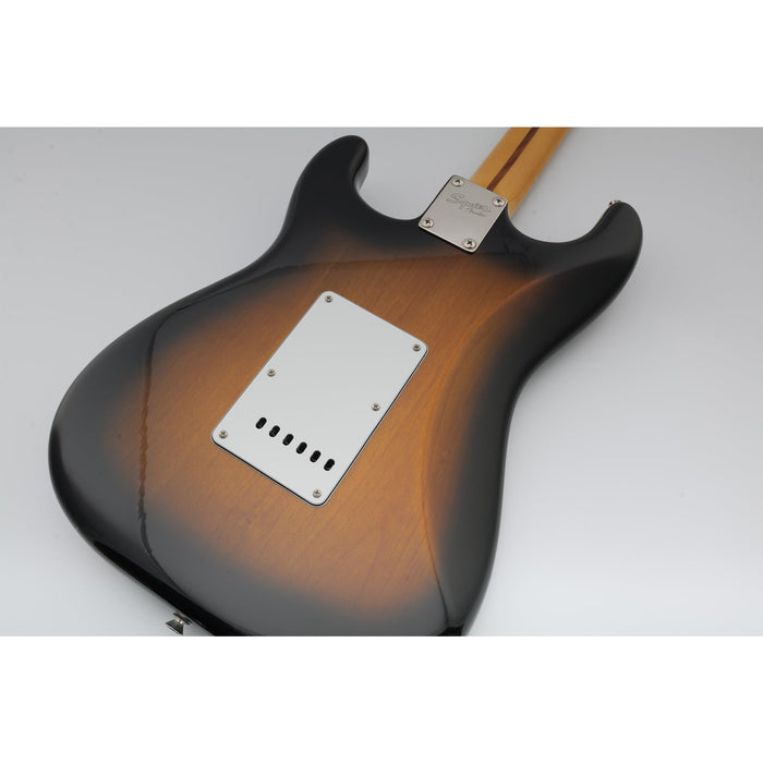 Application of musiclily pro vintage style strat tremolo backplate for fender usa mexican made standard stratocaster modern style guitar 1 3 4 ply mx0562p