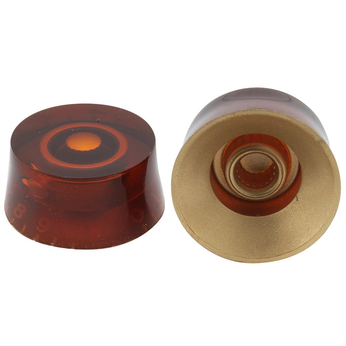 Musiclily Basic Metric Grob 18-Zähnchen Gitarrenknöpfe Ton, Lautstärke, Geschwindigkeitsreglerknöpfe für Epiphone LP SG Stil Elektrogitarre, Set von 4