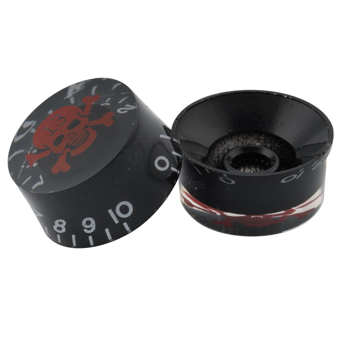 Musiclily Basic Metric Grob 18-Zähnchen Gitarrenknöpfe Ton, Lautstärke, Geschwindigkeitsreglerknöpfe für Epiphone LP SG Stil Elektrogitarre, Set von 4
