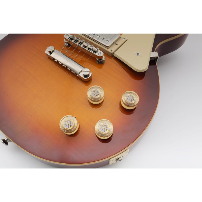 Musiclily Basic Metric Grob 18-Zähnchen Gitarrenknöpfe Ton, Lautstärke, Geschwindigkeitsreglerknöpfe für Epiphone LP SG Stil Elektrogitarre, Set von 4