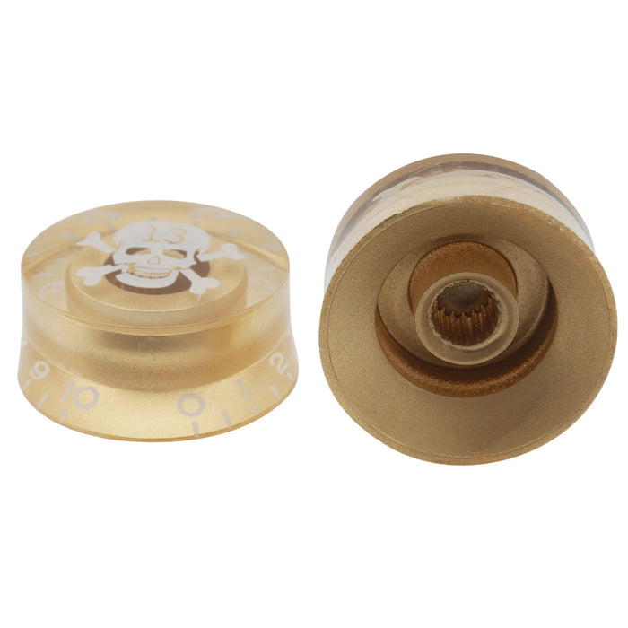 Musiclily Basic Metric Grob 18-Zähnchen Gitarrenknöpfe Ton, Lautstärke, Geschwindigkeitsreglerknöpfe für Epiphone LP SG Stil Elektrogitarre, Set von 4