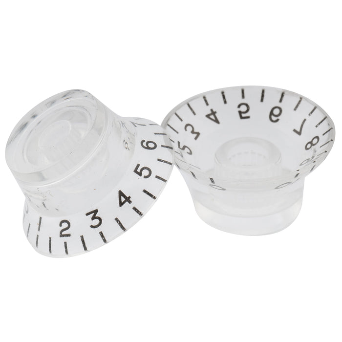 Perillas Musiclily Basic Metric Coarse de 18 ranuras con forma de campana y sombrero de copa, control de volumen y tono para guitarra eléctrica Epiphone LP SG Style (juego de 4)