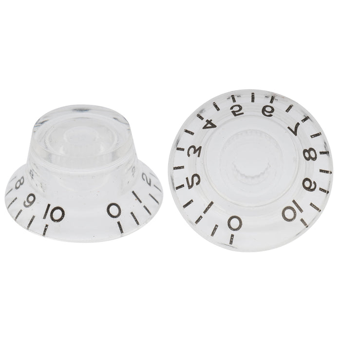 Perillas Musiclily Basic Metric Coarse de 18 ranuras con forma de campana y sombrero de copa, control de volumen y tono para guitarra eléctrica Epiphone LP SG Style (juego de 4)