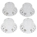 musiclily basic metric coarse 18 spline top hat bell knobs tone volume control knobs for epiphone lp sg style electric guitar m144 4p, 4 pcs