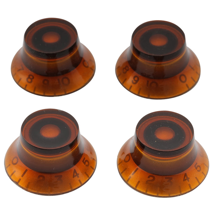 musiclily basic metric coarse 18 spline top hat bell knobs tone volume control knobs for epiphone lp sg style electric guitar m144 4p, 4 pcs