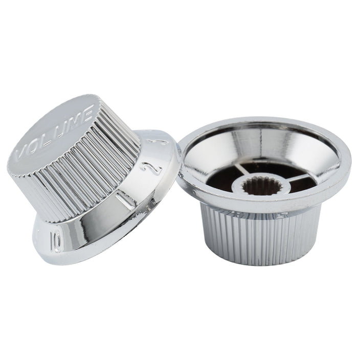 Perillas de control Musiclily Basic Coarse de 18 estrías para guitarra eléctrica estilo Strat importada, 2T+1V