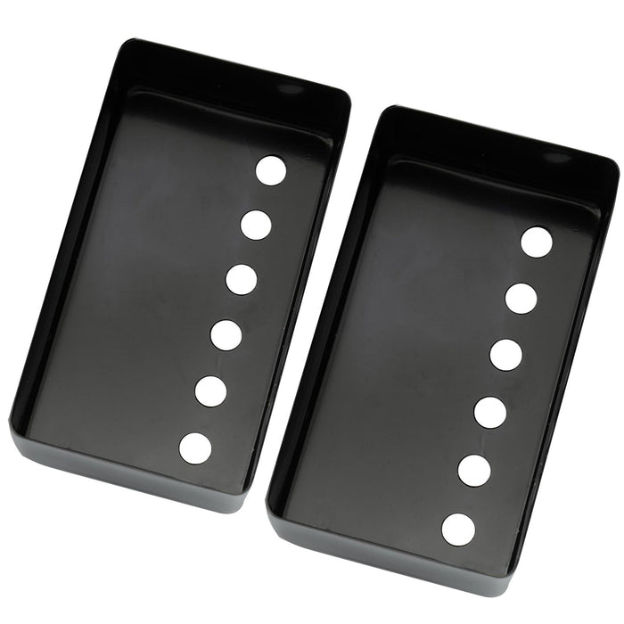 musiclily basic 50mm metal humbucker guitar pickup covers for electric guitar neck mx0645 2p, black