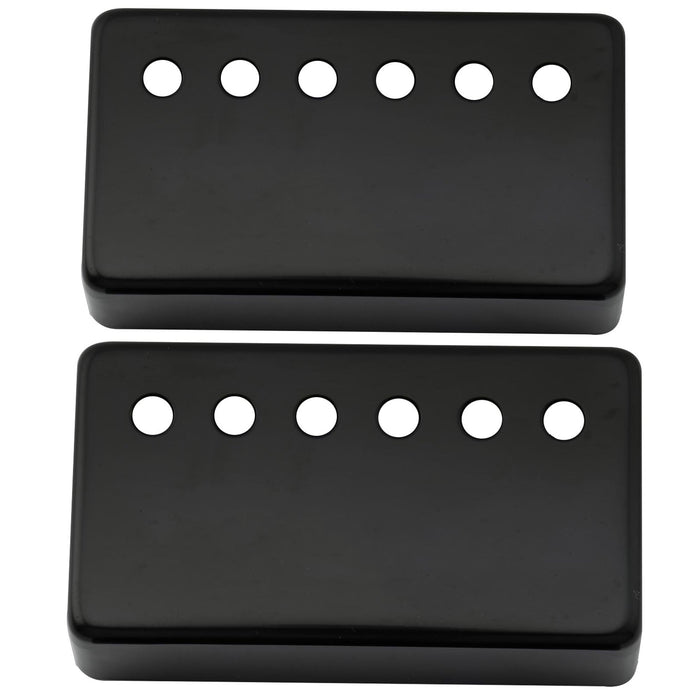 musiclily basic 50mm metal humbucker guitar pickup covers for electric guitar neck mx0645 2p, black