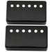 musiclily basic 50mm metal humbucker guitar pickup covers for electric guitar neck mx0645 2p, black