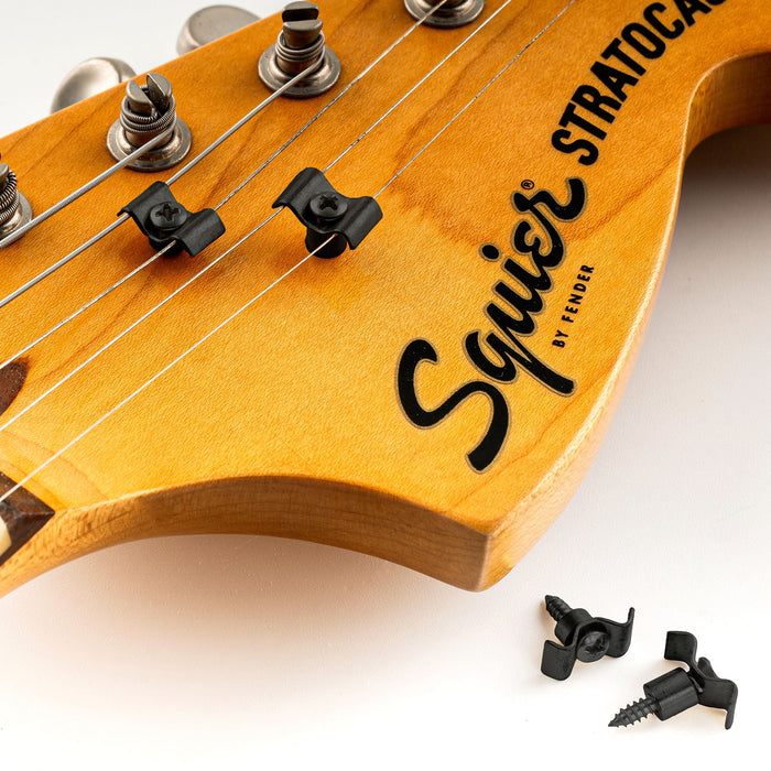 Musiclily ベーシック スチール ヴィンテージスタイル ギター 弦止め（ストリングガイド） フェンダーストラトまたはテレキャスタースタイル用、2セット