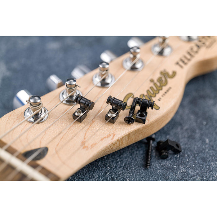 Musiclily ベーシックヴィンテージローラーギターストリングツリー 弦止め（弦ガイド） フェンダーストラトキャスタータイプエレキギター用、4個セット