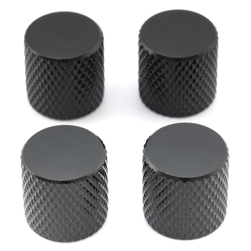 musiclily basic coarse 18 splines steel flat top knurled control knobs for electric guitar or bass 18 18mm mx0675 4p