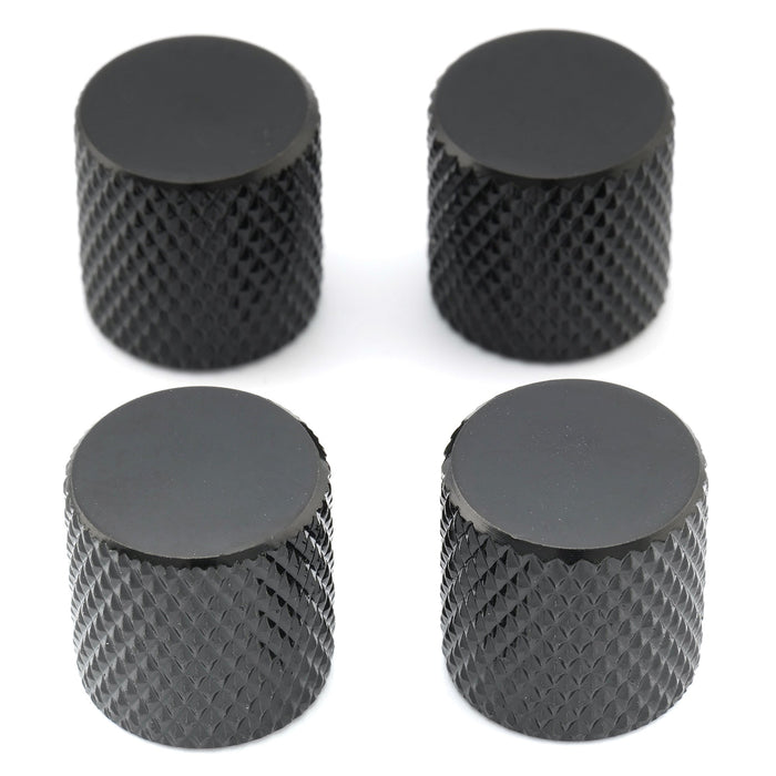 musiclily basic coarse 18 splines steel flat top knurled control knobs for electric guitar or bass 18 18mm mx0675 4p